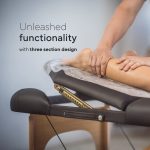 Luxton Home 3-Section Premium Memory Foam Massage Table with Rolling Carrying Travel Case - Easy Set Up - Foldable & Portable - Adjustable Height, Head Cradle, Hanging Arm Rest, & Side Storage Pocket - Image 6